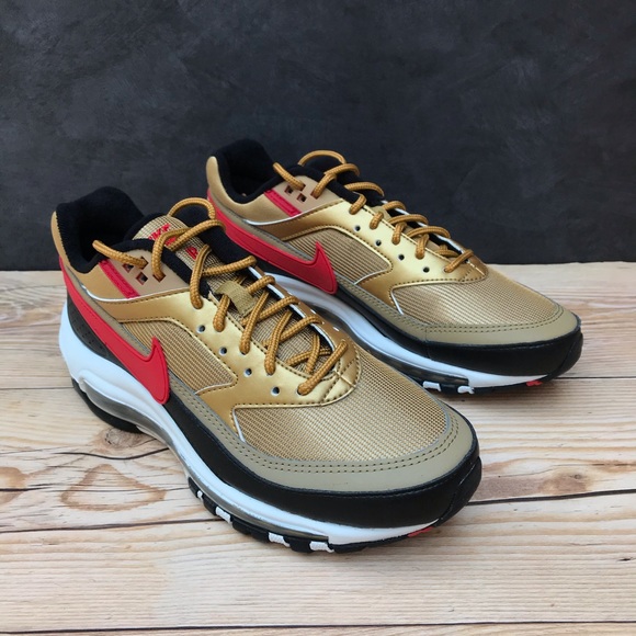 Nike Air Max 97/BW Metallic Gold/Red/Black - Picture 1 of 16